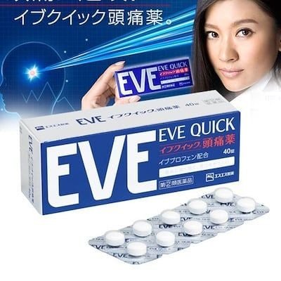 Viên uống EVE Quick, một loại thuốc đau đầu của Nhật Bản phổ biến