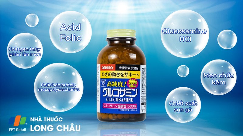 Viên uống glucosamine Nhật 900 viên Orihiro hỗ trợ sụn khớp