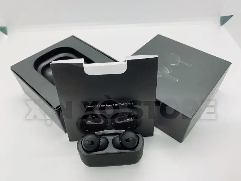 AirPods Pro màu đen chính hãng với hộp sạc và tai nghe thiết kế sang trọng
