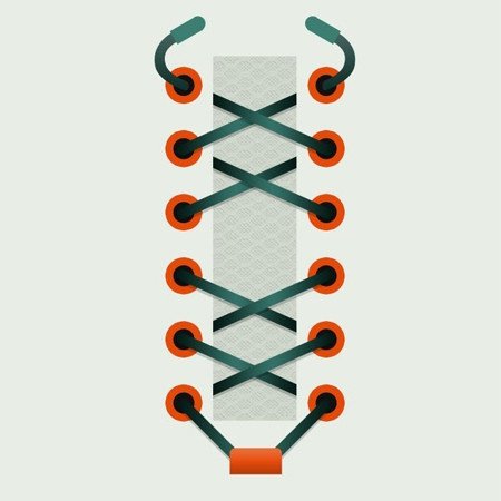 Cách buộc dây giày sneaker tạo lỗ hở giữa thân giày thông thoáng