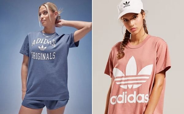 Cô gái đang cân nhắc chọn áo adidas nữ