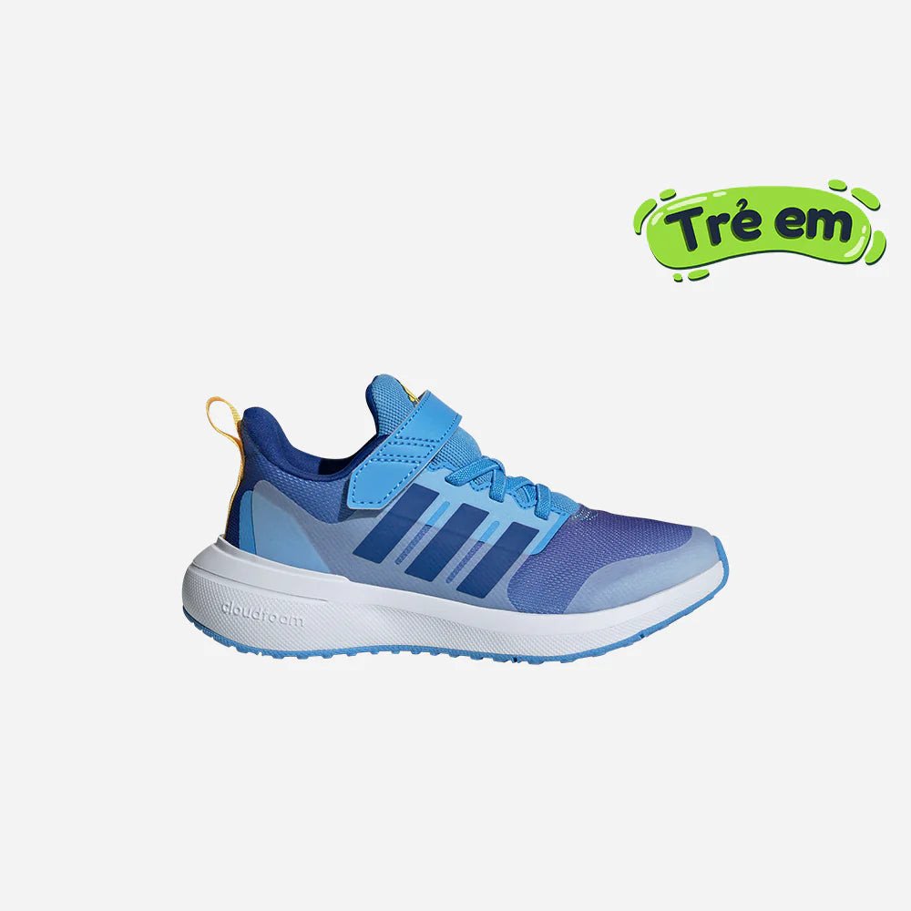 Đôi giày sneaker trẻ em Adidas Fortarun 2.0 màu xanh dương, mang lại cảm giác thoải mái cho bé.