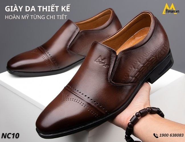 Đường may tỉ mỉ, chắc chắn trên giày tây nam đám cưới chất lượng