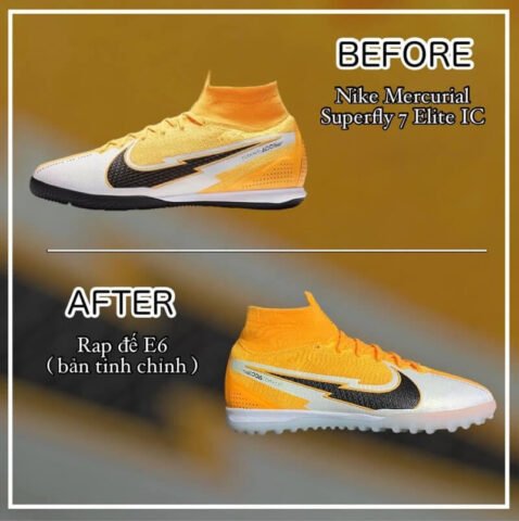 Giày đá bóng với đế TF được ráp chuyên nghiệp để chơi trên sân cỏ nhân tạo TPHCM.