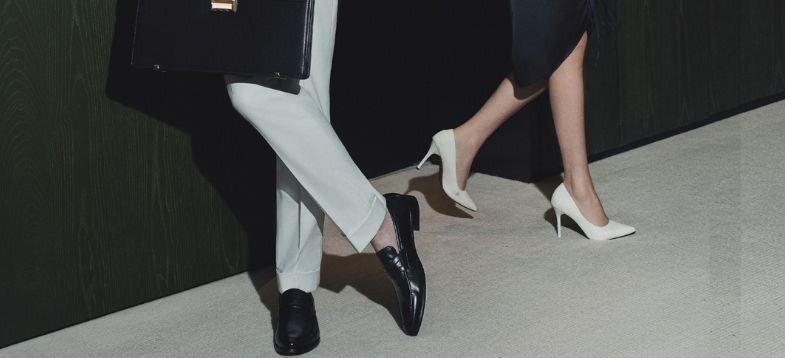 Giày lười mũi nhọn da trơn thanh lịch