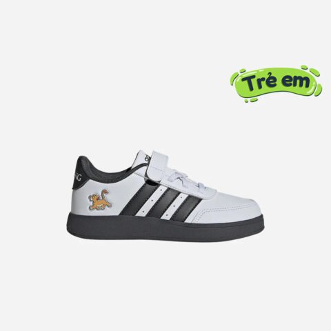 Giày sneaker trẻ em Adidas Disney Lion King màu trắng, thể hiện sự đa dạng mẫu mã và thiết kế.
