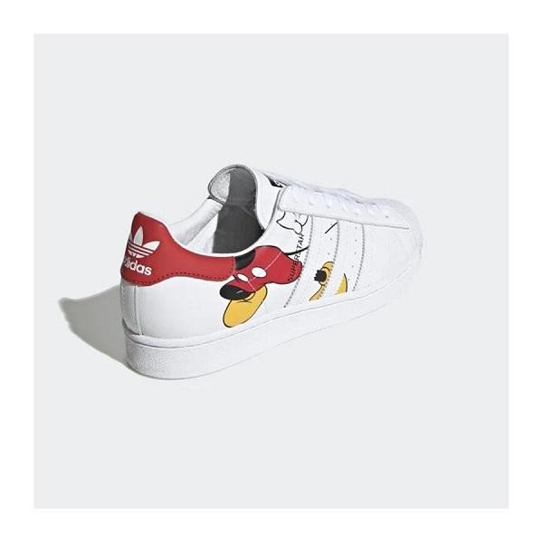 Giày thể thao nữ đế cao hàng hiệu Adidas Superstar Mickey Mouse Shoes với họa tiết 3D