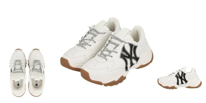 Giày thể thao nữ đế cao hàng hiệu MLB Big Ball Chunky A với logo nổi bật