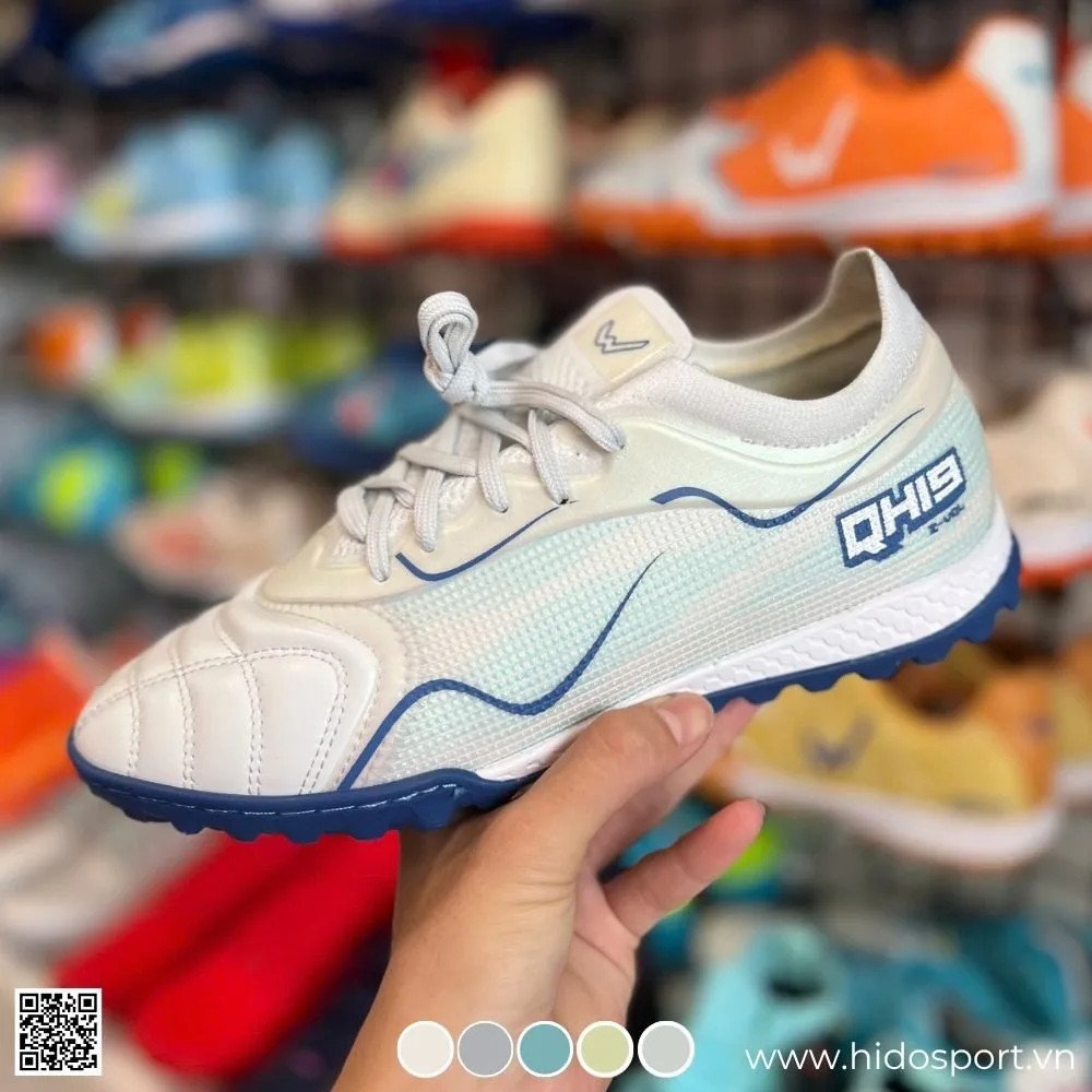 Giày Wika QH19 Z-Vol màu xám xanh thanh lịch cho sân cỏ nhân tạo