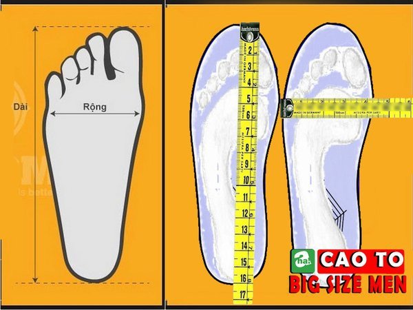 Hình ảnh người đang đo chiều dài bàn chân bằng thước dây để chọn giày