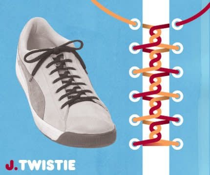 Hướng dẫn buộc dây giày thể thao kiểu Twistie, tạo nút xoắn nghệ thuật