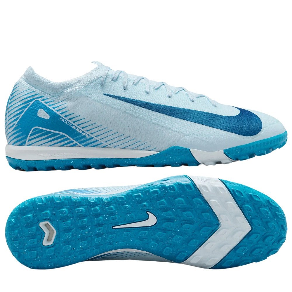 Mẫu giày đá bóng Nike trắng Air Zoom Mercurial Vapor 16 Pro TF kết hợp xanh dương