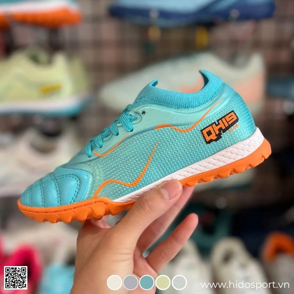 Thiết kế giày đá banh Wika QH19 Z-Vol xanh ngọc cho trẻ em, mang lại sự linh hoạt