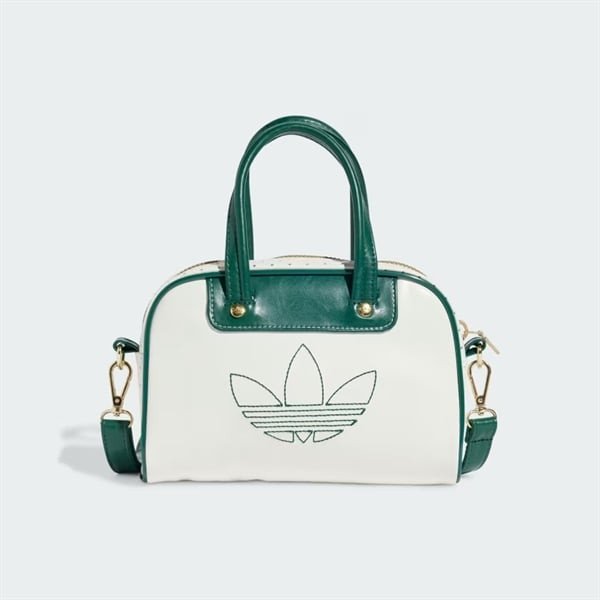 Túi đeo chéo Adidas Bowling Mini màu trắng phong cách cổ điển
