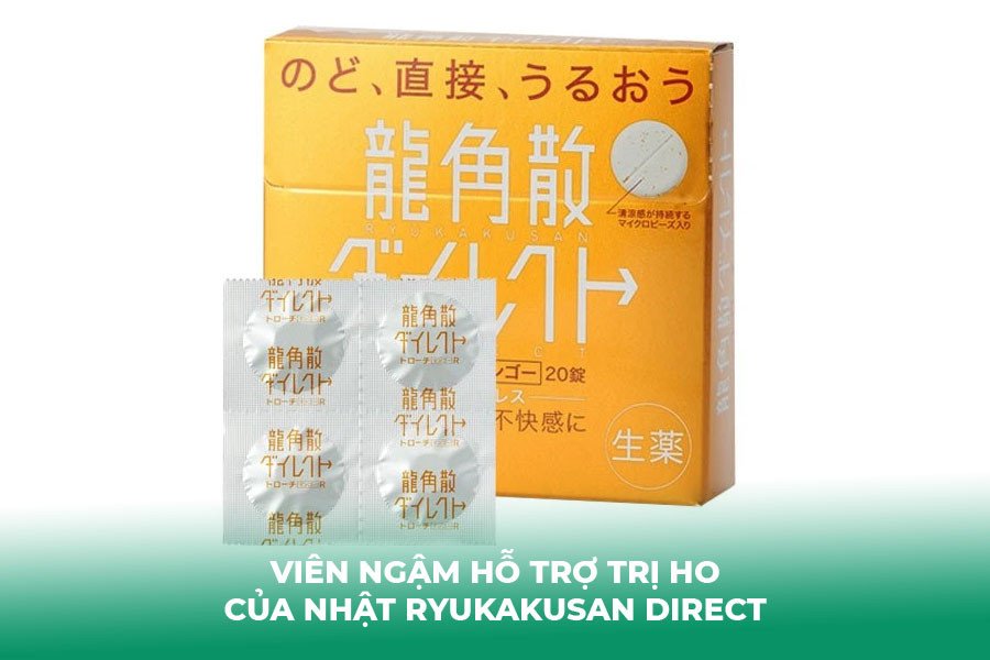 Viên ngậm hỗ trợ trị ho của Nhật Ryukakusan Direct