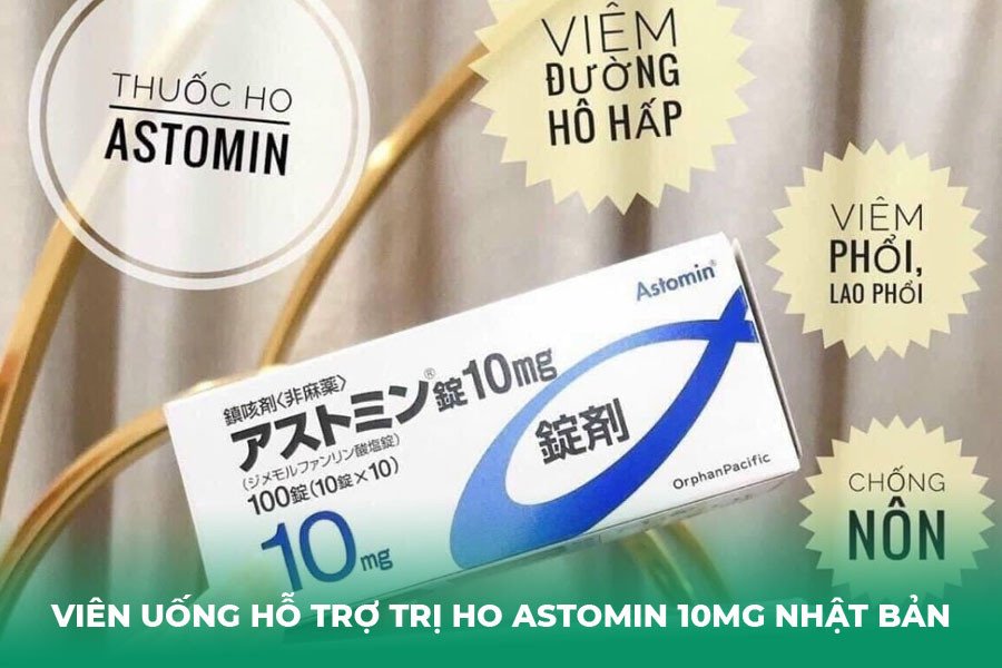 Viên uống hỗ trợ trị ho Astomin 10mg Nhật Bản