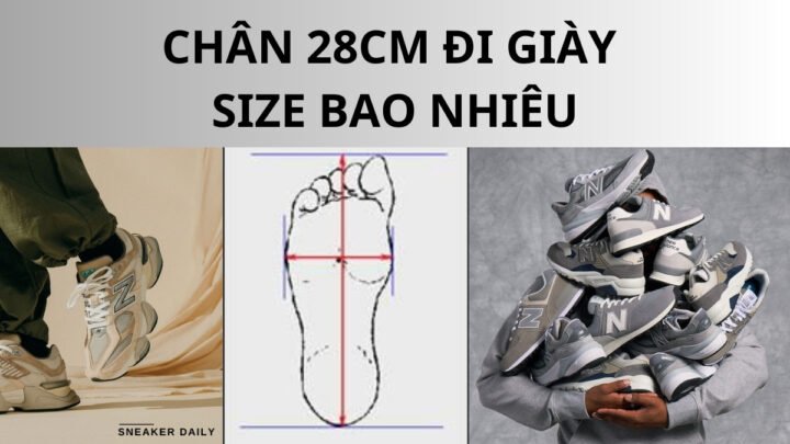 Bàn chân dài 28cm đo để chọn size giày phù hợp