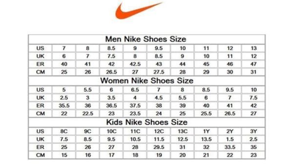 Bảng size giày bóng rổ Nike
