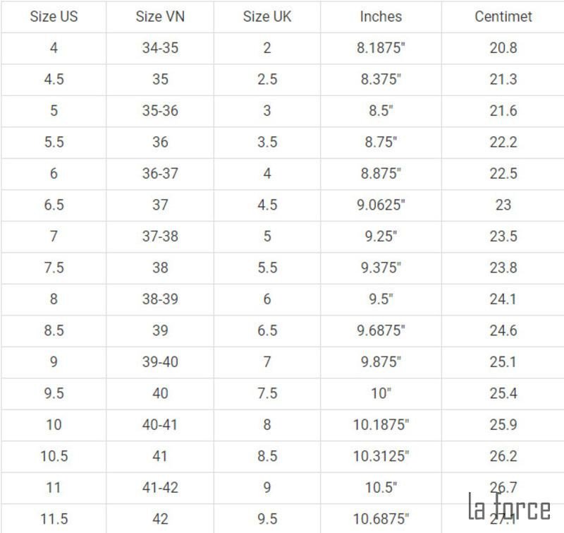 Bảng size giày UK nữ chi tiết giúp phái đẹp dễ dàng chọn lựa