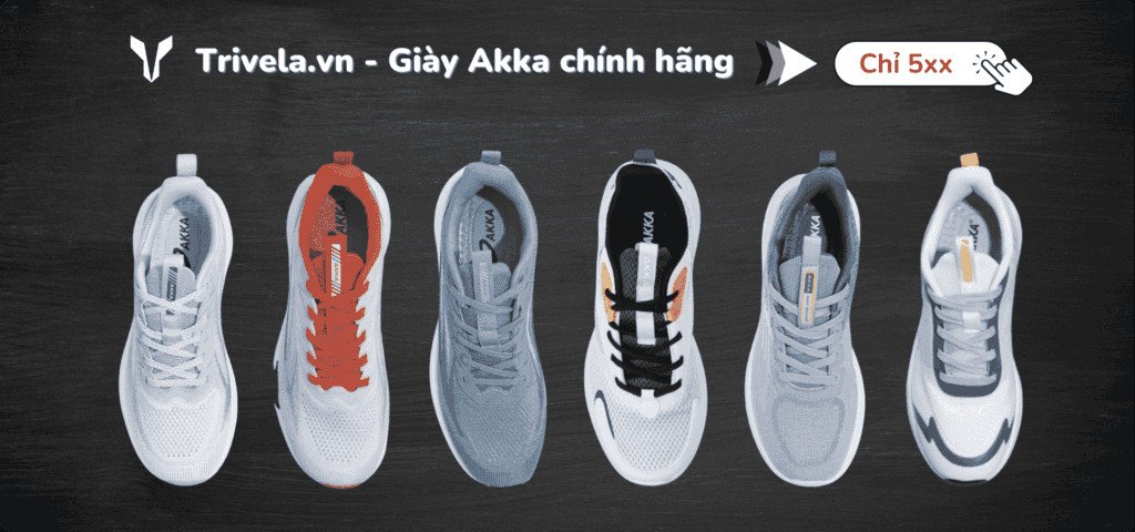 Banner khuyến mãi giày sneaker tại Trivela
