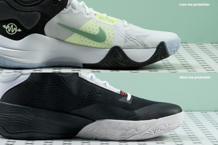 Bảo vệ mũi giày chống kéo khi chơi bóng rổ outdoor