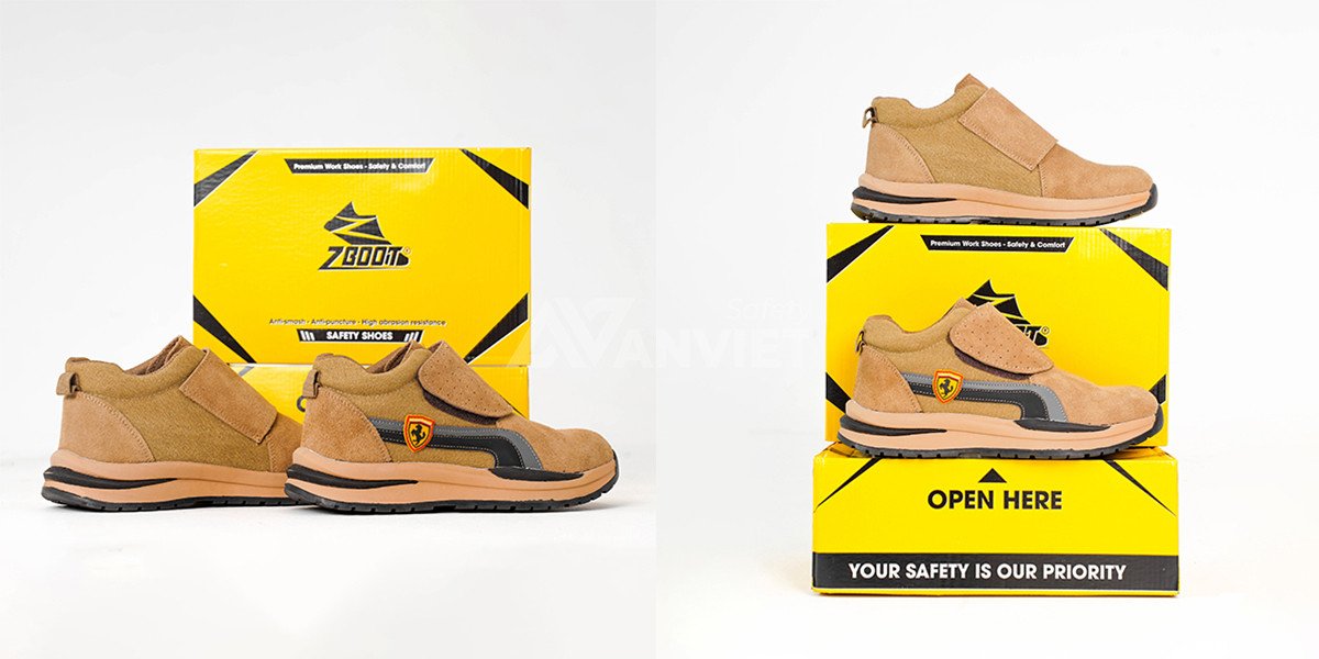 Bề mặt da bò giày bảo hộ chống tia lửa và nhiệt cao