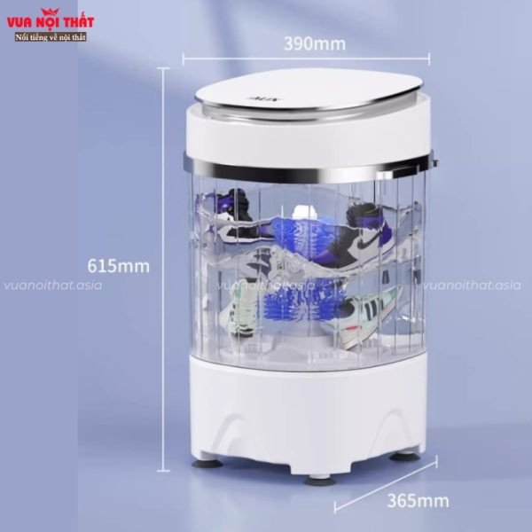 Biểu đồ kích thước chi tiết của máy giặt giày thể thao mini GD34