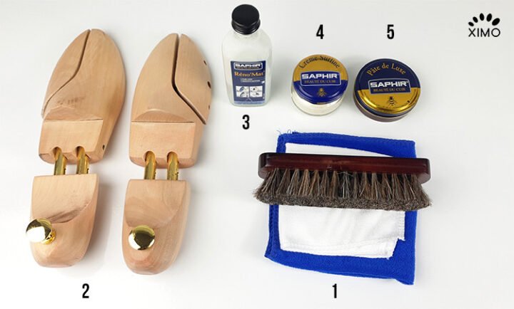 Bộ sản phẩm chăm sóc và xi đánh bóng giày da cao cấp Saphir