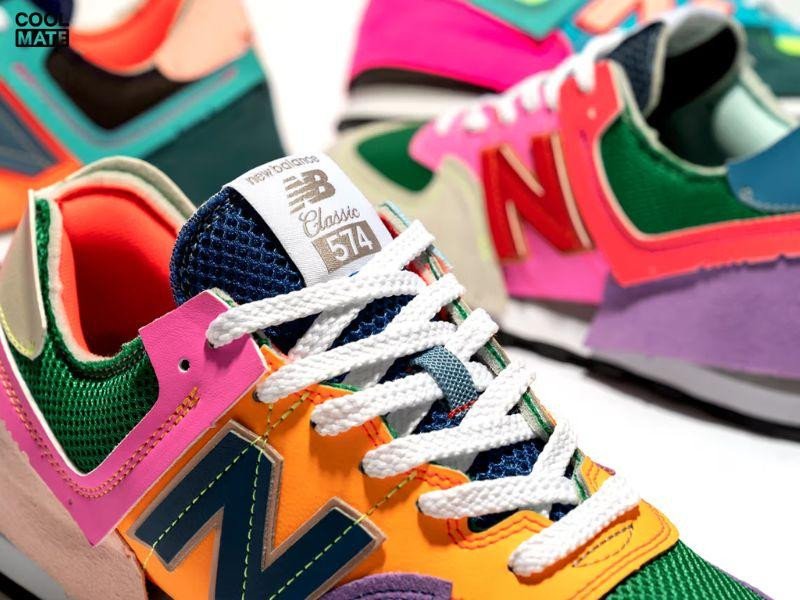 Bộ sưu tập giày New Balance nam đa dạng màu sắc từ trung tính đến nổi bật, minh chứng cho sự linh hoạt trong phối đồ.