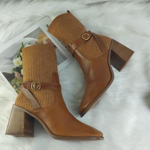 Boot da thật Sam Elderman màu đen, cá tính và bền bỉ cho chân big size