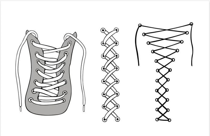 Các bước thực hiện thắt dây giày tây kiểu Corset