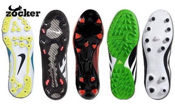 Các loại đế giày đinh đá bóng sân cỏ nhân tạo và sân tự nhiên
