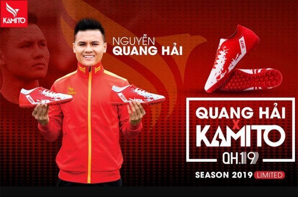 Các phiên bản màu sắc đa dạng của giày bóng đá Quang Hải Kamito QH19