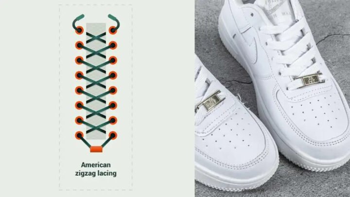 Cách buộc giày đẹp kiểu ziczac xương cá phổ biến