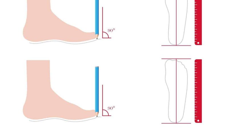 Cách đo size giày cho bé chân 16cm đứng dựa tường