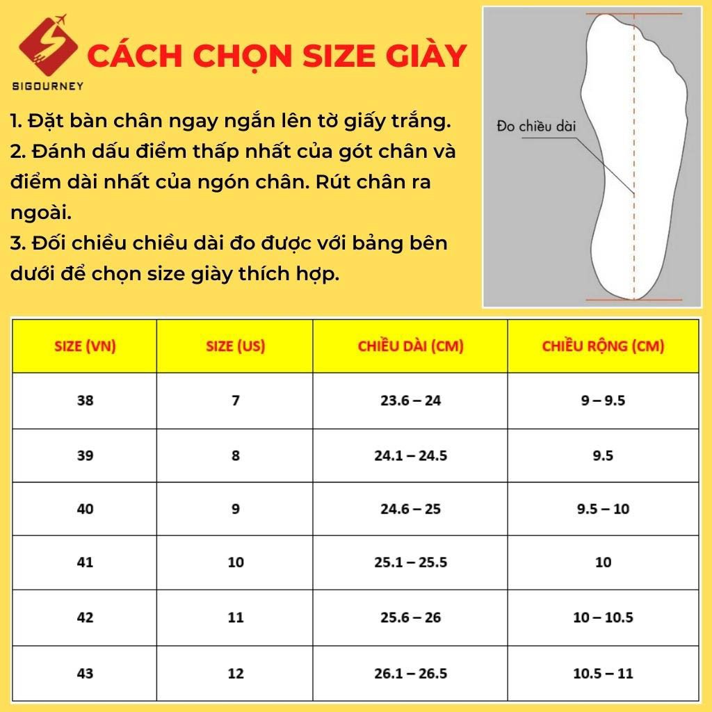 Cách đo size giày nam chuẩn