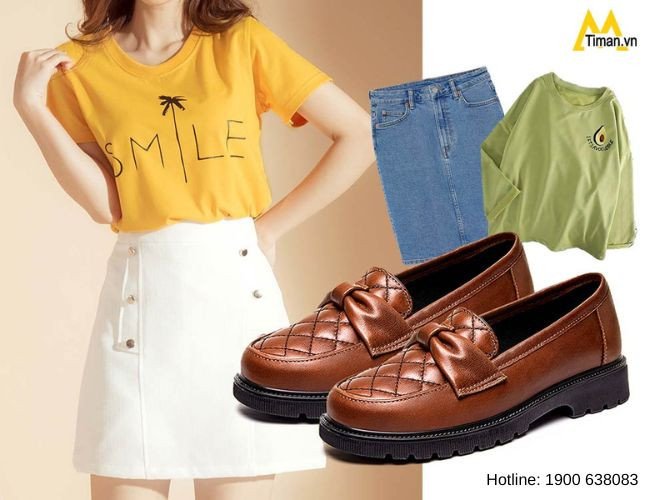 Cách phối đồ với những mẫu giày da nữ đẹp cho phong cách công sở.