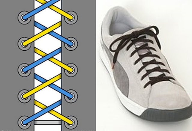 Cách xỏ dây giày sneaker kiểu xương cá phổ biến
