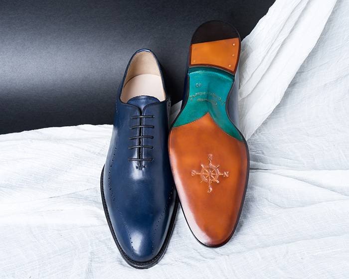 Cận cảnh đế khâu Goodyear Welted bền bỉ trên giày tây nam Giay Huy Hoang VN