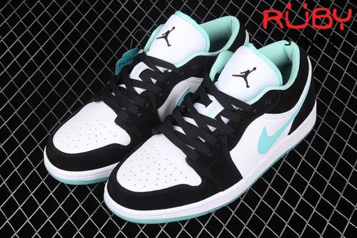 Cận cảnh đôi giày Jordan xanh ngọc bích Island Green Low cá tính