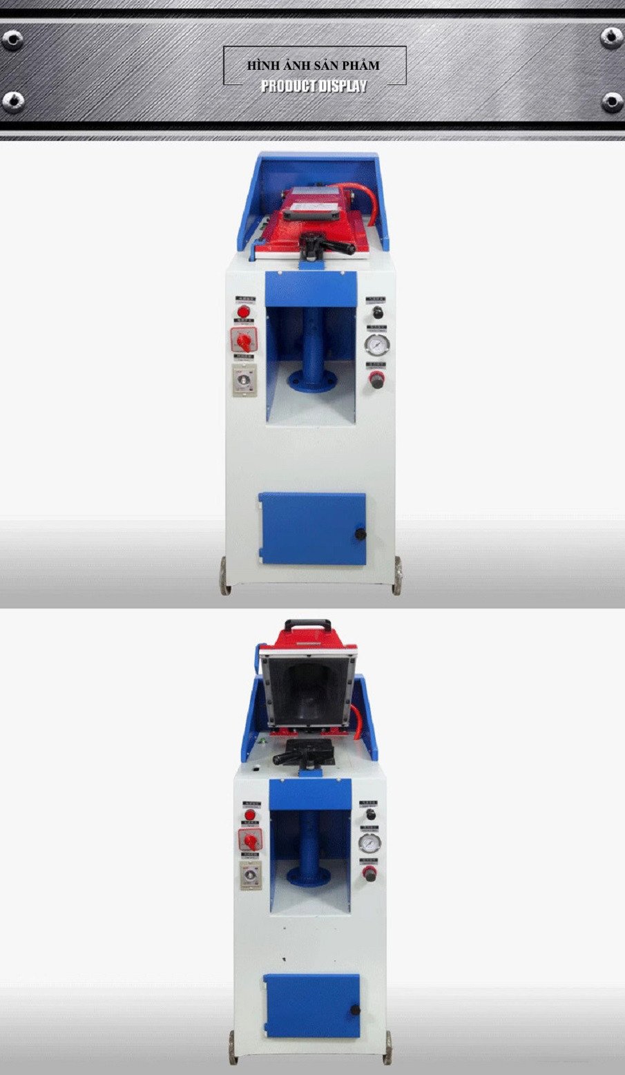 Cấu tạo hệ thống ép thủy lực của máy ép nhiệt giày