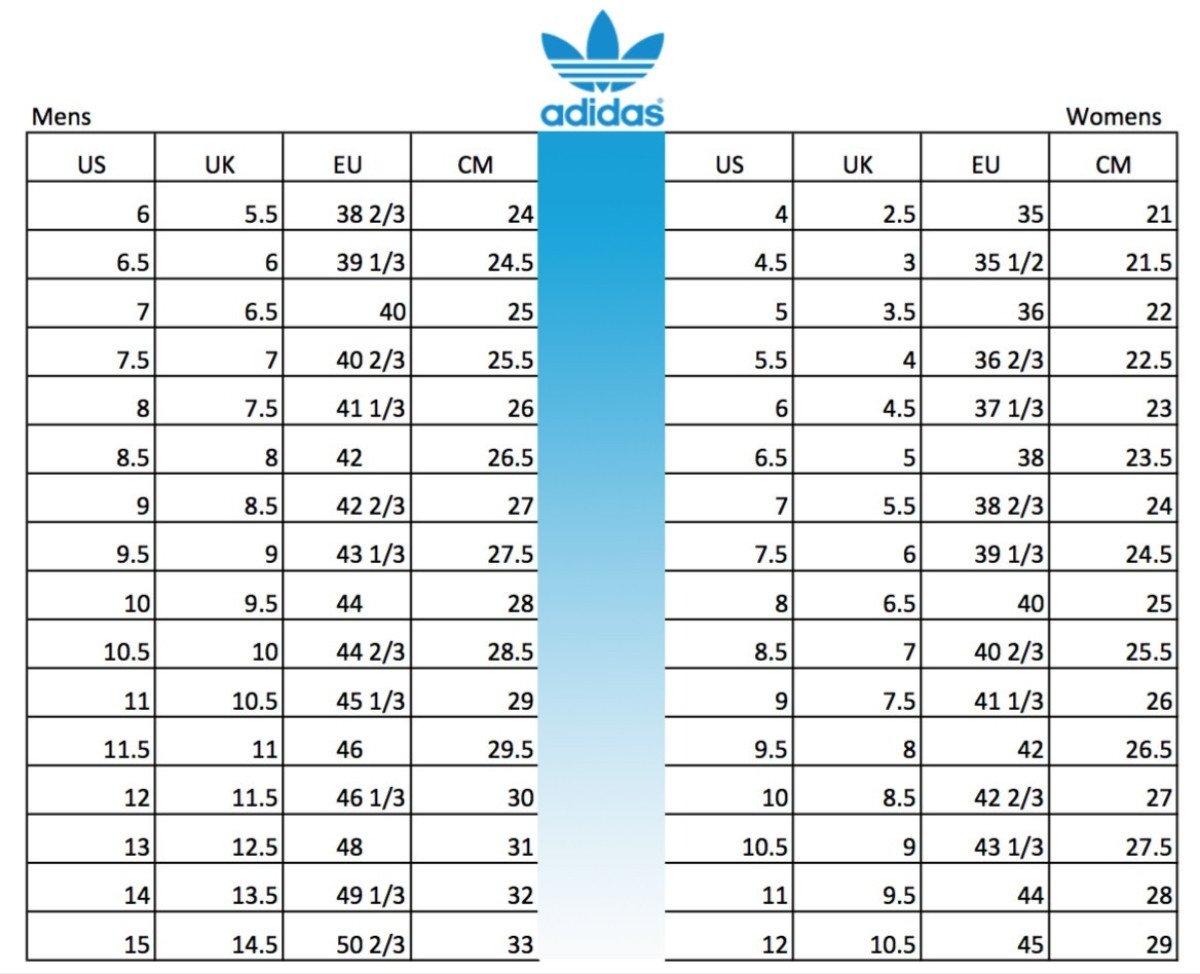 chân 27cm đi giày Adidas size bao nhiêu