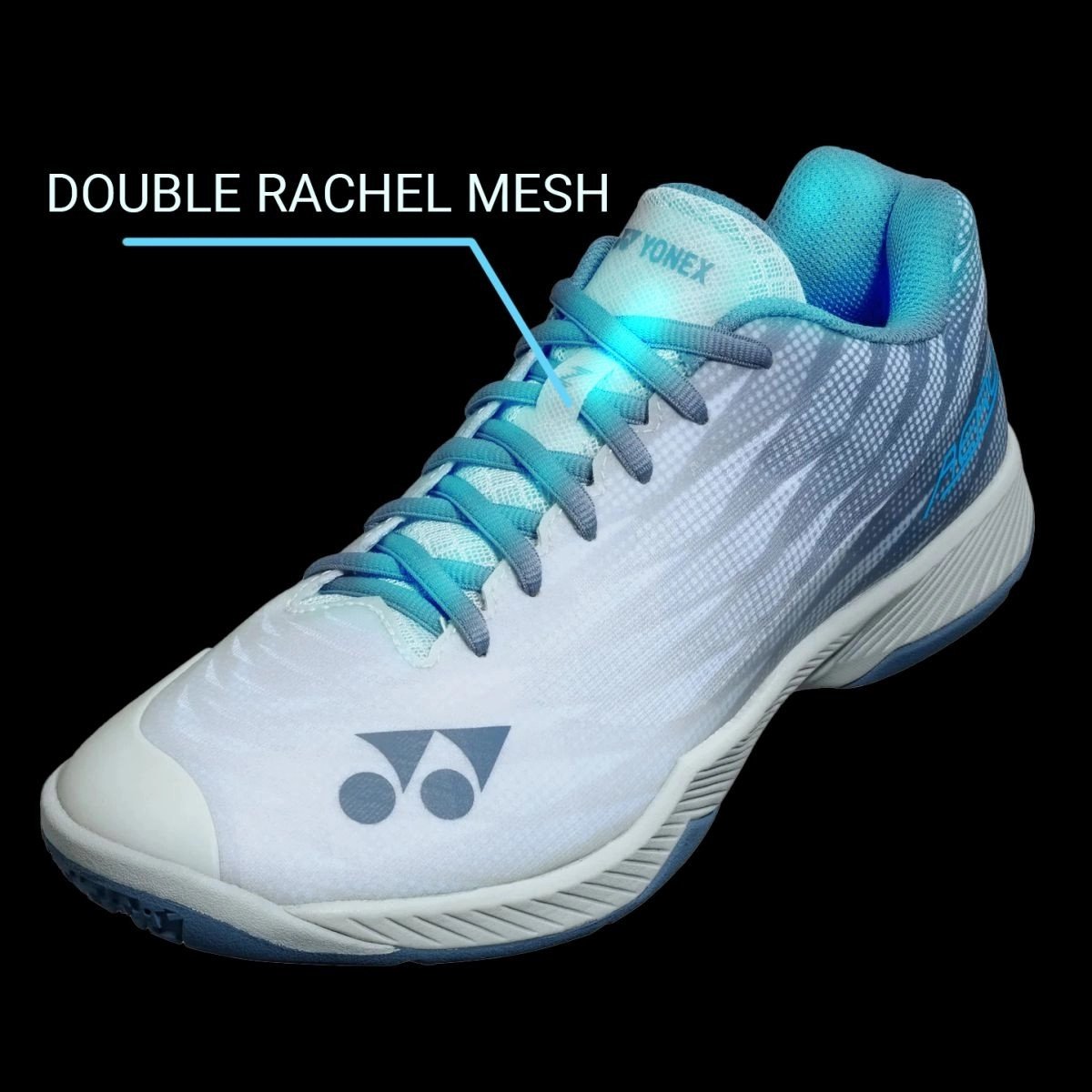 Chất liệu lưới Double Raschel Mesh tăng cường độ thoáng khí cho giày Yonex