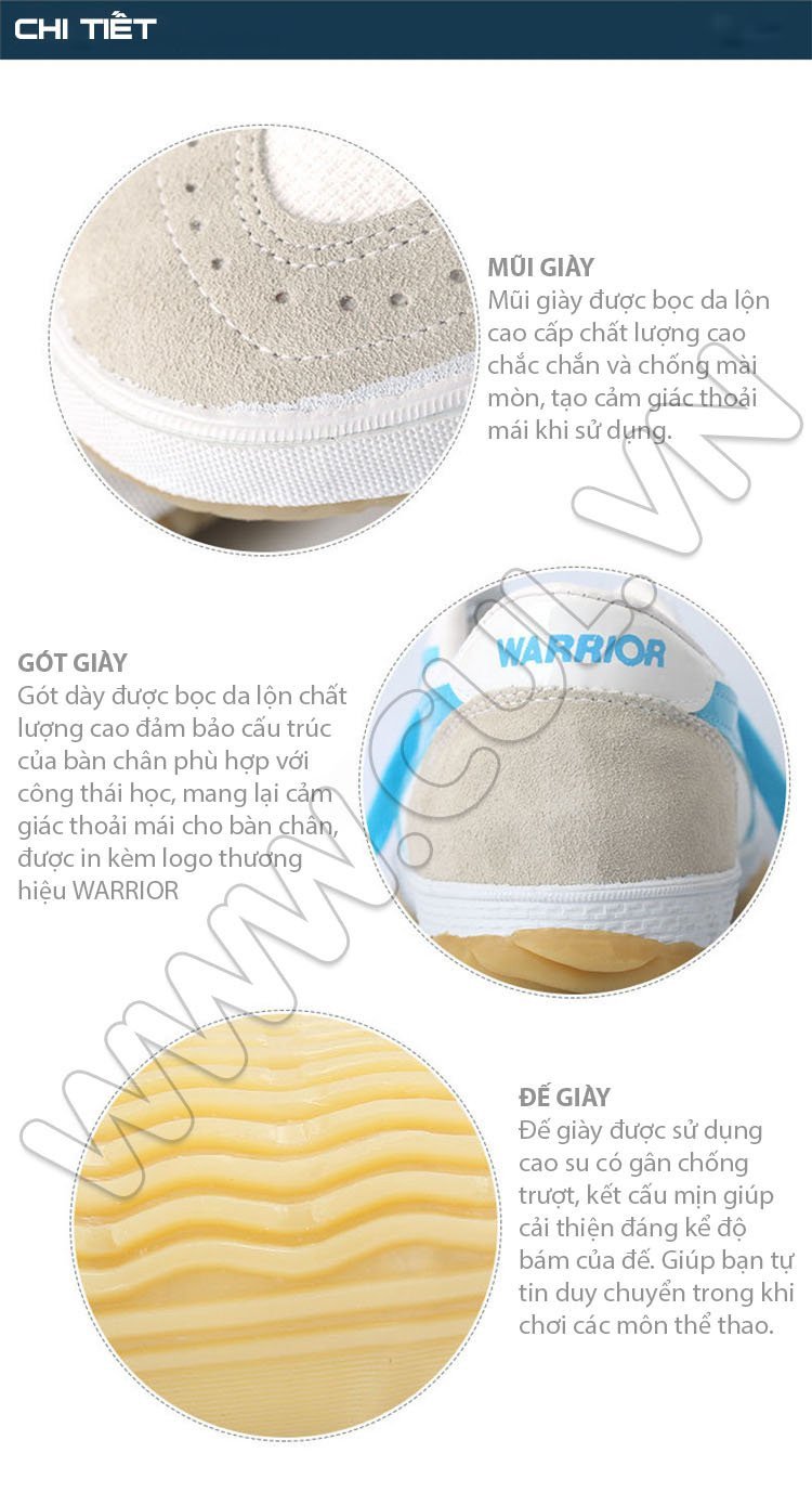 Chi tiết cấu tạo giày Warrior đá bóng chất lượng cao