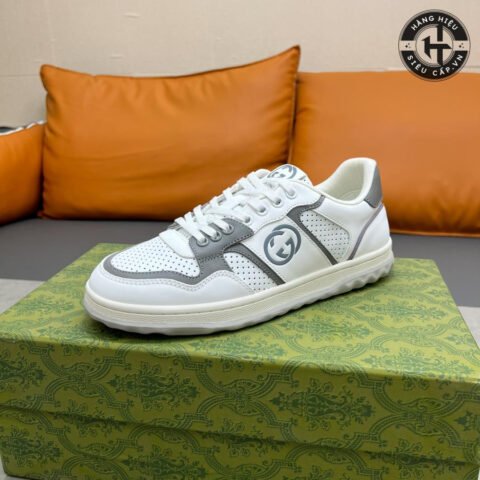 Chi tiết da cao cấp trên giày Gucci, thể hiện sự bền bỉ và tinh tế