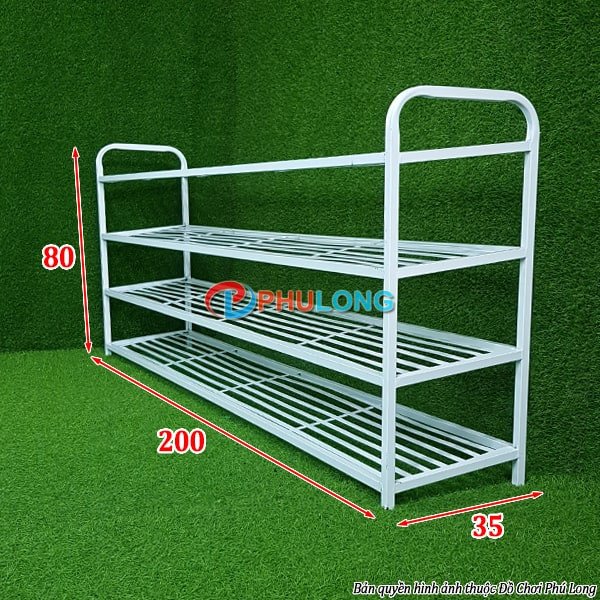 chi tiết kích thước kệ giày dép khung sắt cho nhiều không gian