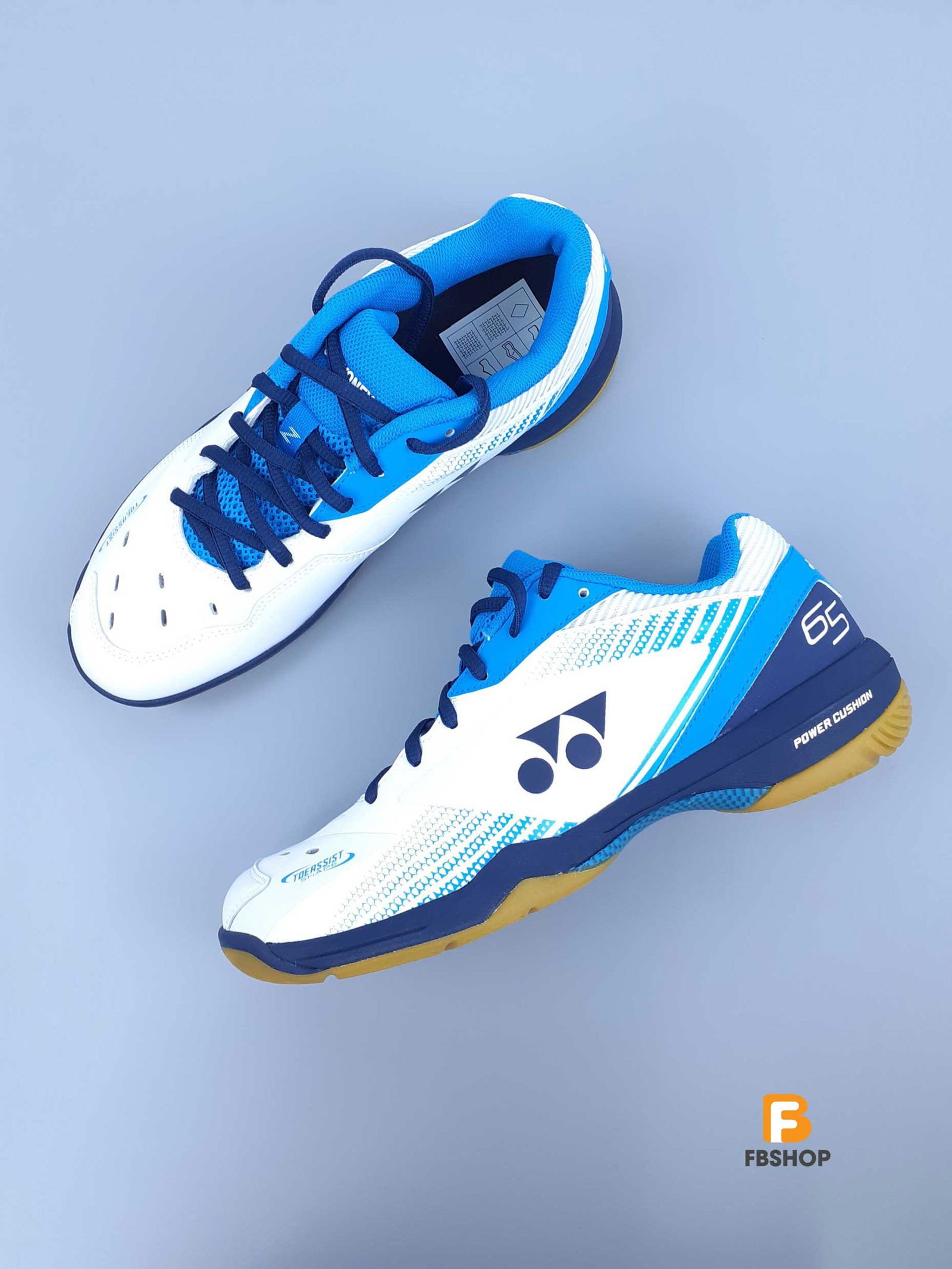 Chi tiết upper của giày yonex 65z3 2023 phiên bản trắng xanh