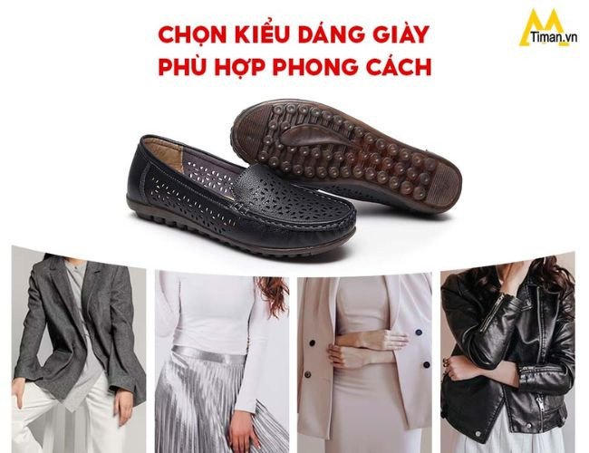 Chọn kiểu dáng giày lười phù hợp phong cách