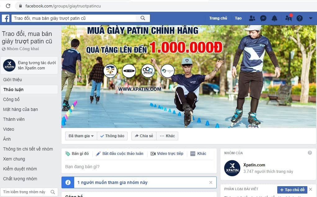 Cộng đồng trao đổi và thanh lý giày trượt patin cũ trực tuyến
