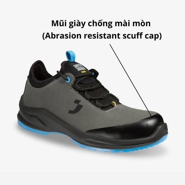 Công nghệ mũi giày chống mài mòn được áp dụng trên Safety Jogger Modulo S3S Low